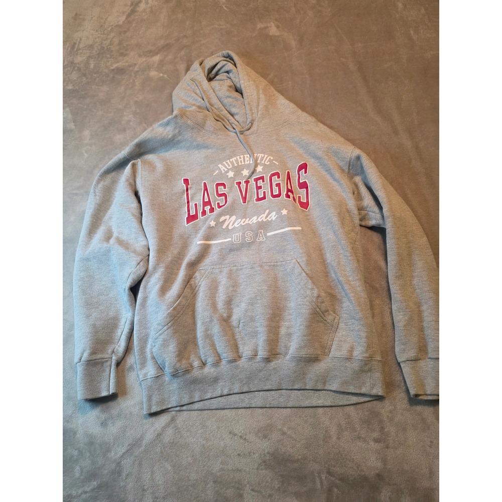 Point Sportswear Las Vegas Nevada  Hoodie Mens M Gray USA Graphic Pullover